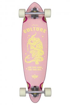Dusters - Culture Pink Yellow 33" x 8.5" - 65x47mm 78A - Slant 180mm reverse kingpin -Wheel Base 22.75"